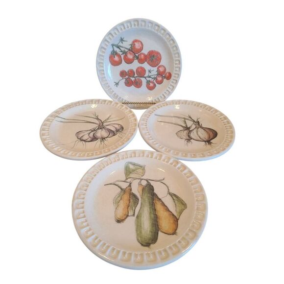 Williams-Sonoma GIARDINO 8" Salad Plates Made In Italy Set/4 EUC Dinner Party - Picture 1 of 16
